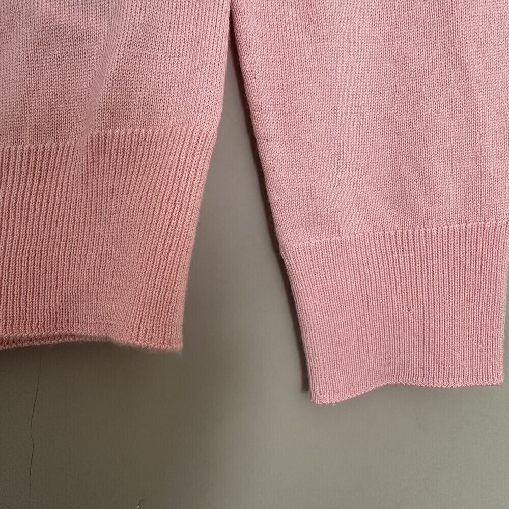 NWT Banana Republic 100% Merino Wool Vneck Sweater Women XS Light Weight Pink - Picture 6 of 12